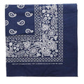 Motique Accessories Extra Large Paisley Bandana 27x27 Inch - color: Navy