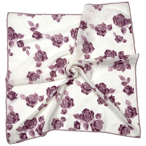 Cotton Bandana,Large Bandanas for Women,Head Coverings for Women,Head Scarf Handkerchief, Square Headband 27" x 27" - color: 27-19-rose-purple