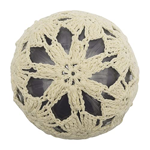 ZLYC Women Cotton Crochet Slouchy Beanie Hat Handmade Knit Summer Skull Cap - color: Crochet Beige
