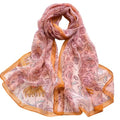 MINIDORA Lightweight Scarves for Women Elegant Floral Pattern Scarf Shawls Sunscreen Head Shawls - color: Style 13-pink