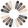 20PCS Small Metal Barrettes for Women - Snap Hair Clips for Thin & Thick Hair, 1.97 Inch No Slip Hair Clips (White Black Beige Brown Coffee)