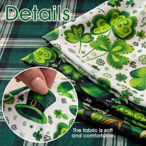 Bohend Bohemian Beanie Hats Headwear Cap Stretch Non Slip Bandanas Sleep Turbans Hats for Women Men Close top Head Covering - style: Shamrock