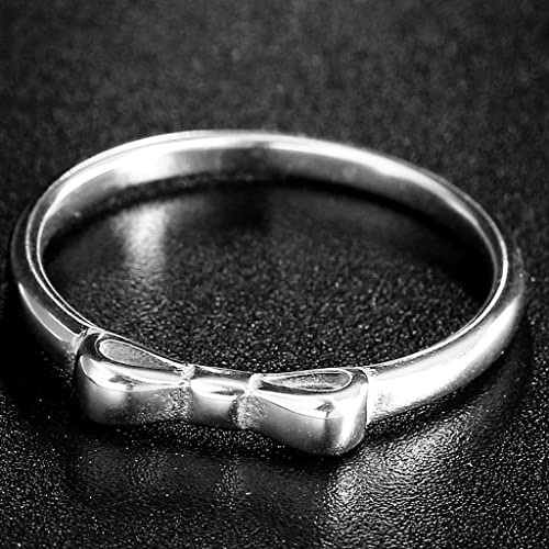 Jude Jewelers Stainless Steel Bowtie Bow Tie Knot Promise Statement Wedding Band Anniversary Promise Ring - color: Silver