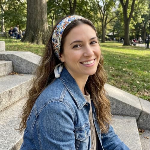 Women's Small 21 inch 100% Silk Scarf Bandana for Head Neck Hair | 100% Mulberry Silk Lightweight Designs Gift-Ready Packaging For Hair Fashion 21"x21" Printed - color: 208multicolor