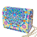 C'eitura Mandala Diamond Art Painting Wooden Pouch Kit, DIY Crossbody Bag with Chain, 5D Boho Shoulder Bag with Zipper, Handmade Hippie Festival Purse for Women - color: SKB209