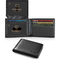 RUNBOX Wallet for Men -Slim Rfid Leather Mens Bifold Novelty Wallets 2 ID Window With Gift Box Men's Accessories | Slim - color: Carbon black