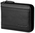 Admetus Mens RFID Blocking Wallets Zipper Leather Wallet for Men Bifold RFID Card Holder - color: black10