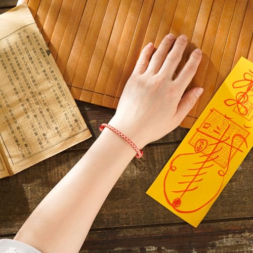 MOCLIF Bracelet for Men and Women, Adjustable Kabbalah Braided Bracelet，Good Lucky Lucky Fashion Red/Blue Handmade Wrist rope - color: Red