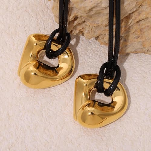 Frodete Statement Necklace for Women Chunky Gold Necklaces Long Pendant Necklace Boho Necklaces Gold Pendant Jewelry Cowboy Chic Style Cowgirl Outfit - color: A：gold pendant necklace