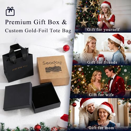 SEADAY 14K Gold Plated Hoop Stud Earrings for Women, Dainty Fashion Jewelry Accessories, Gifts for Women - color: Gold-Layered Hoop