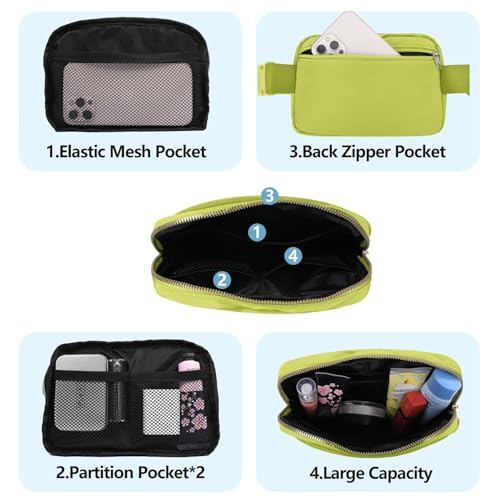 VOROLO Fanny Pack For Women And Men Crossbody Bag Belt Bag with Adjustable Strap Graduation Gifts Grass Green - color: Grass Green, style: 1 Pack Fanny Pack