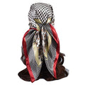 Headscarf Large Square Women Scarf 35" Fashion Scarves Silk Feeling Hairscarf - color: A102