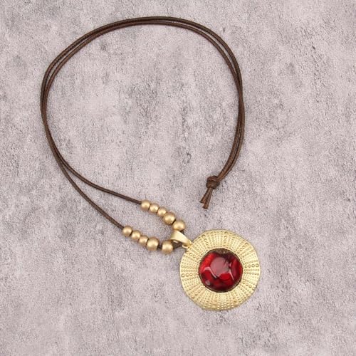 Chunky Necklace for Women Boho Pendant Necklace Statement Western Choker Necklaces for Women Vintage Bohemian Jewelry - style: Bohemian Necklace Pendant