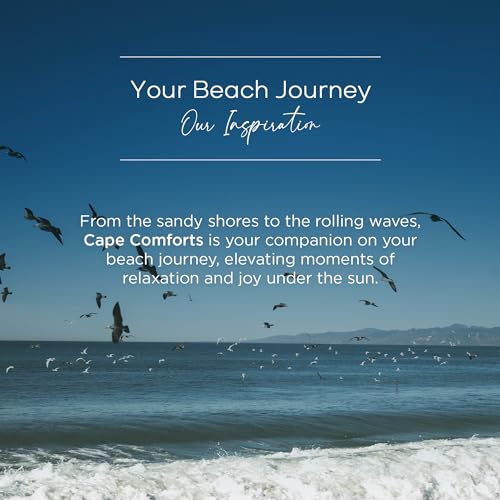 Cape Comforts Oversized Turkish Beach Towel, Striped Pale Yellow & Powder Blue - 37'' x 67'' - Super Soft & Lightweight - Quick Dry Sand Free Travel Towels for Beach or Bath - Gifts
