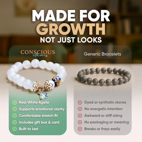 Conscious Items Spiritual Bracelets for Women & Men, Healing Crystal Bracelet with Natural Stones for Meditation, Chakra Alignment & Inner Transformation - style: The Spiritual Growth Bracelet