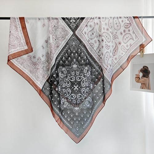 41" Large Square Scarf Hairscarf Fashion Scarves Hair Wrapping Scarfs Night Sleeping Headscarf for Women B06 - color: B0611