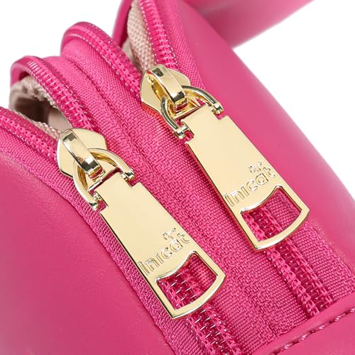 INICAT Women's Small Sling Bag, Lightweight Everyday Vegan Leather Crossbody Purse for Daily Essentials and Travel Light - color: Hot Pink, size: Small