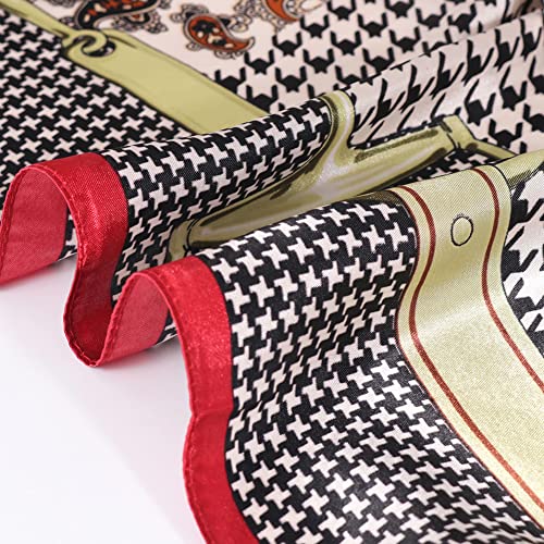 Headscarf Large Square Women Scarf 35" Fashion Scarves Silk Feeling Hairscarf - color: A102