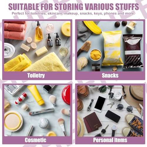 BuyCard Cheer Chenille Letter Bags Clear Makeup Bag, Cheerleader Gift Cosmetic Bag, Varsity Preppy Patch Flat Pouch Cheer Accessories, Waterproof PVC Organizer Toiletry Bag for Women Girls Purple - color: Purple-Cheer