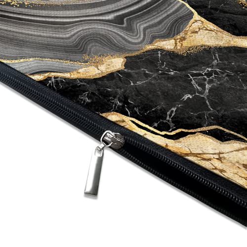 Cute Makeup Bag for Purse Canvas Waterproof Funny Cosmetic Bags for Women Zipper Travel Toiletry Pouch-Black Marble Makeup Bags - color: Black Marble Makeup Bags