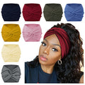 AKTVSHOW 7'' Wide Headbands for Women, Extra Large Turban Workout Headband Fashion Yoga Hair Bands Boho Twisted Thick Hair Accessories, 8Pack - color: Bright Hope