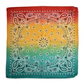 NYFASHION101 Unisex Double Sided Print Paisley Cotton Bandana Head Wrap Scarf - color: Rasta Fade