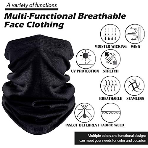 Geyoga 6 Pieces Summer UV Protection Cooling Neck Gaiter Face Clothing Neck Gaiter Mask Scarf Sunscreen Breathable Bandana - color: Mixed Colors