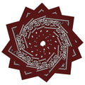 12 Pack Bandanas Unisex Paisley Cowboy Bandanas Bulk Multi Purpose Headband Scarf for Men Women Costume - color: Burgundy, style: Classic