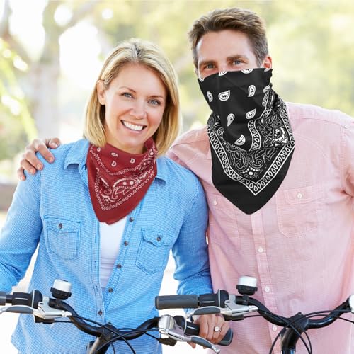 NACHLYNN 10/20pcs Paisley Bandanas Assorted Bandanas Cowboy Polyester Headbands Square Scarf Headwear - color: Multicolor