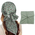 Bandanas for Women Men 21"x21" Floral Headband Scarf Versatile Hair Bandana Square Head Scarf - color: Flowers in Rain