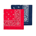 Levi’s All-Gender Multi-Purpose Bandana Gift Set – Headband, Wrap, Face & Neck Coverage - color: Red/Blue, size: Pack 2