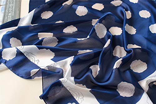 Silk Scarf Mulberry Silk Fashion Scarves Long Lightweight Shawl Wrap … - color: W25