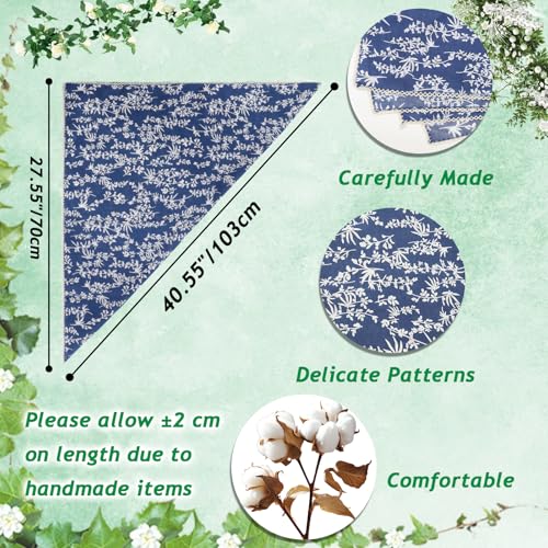 Large Cotton Bandanas for Women, 27 x 27 inch Hair Neck Scarf, Headband Square Scarf - color: Ocean Breeze