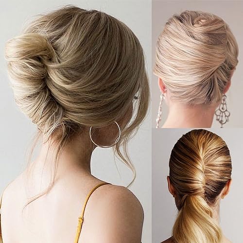 8 Pieces Hair Side Combs, Metal Hair Fork Clip Hair Pins for Buns Hair Updo U-Shape Hair Sticks for Women Hair Styling Tool Accessories (Gold) - color: Gold