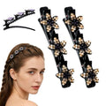 Sparkling Crystal Stone Braided Hair Clips, 2026 New Rhinestone Hair Clips Hair Braid Clips, Girls/Women Hair Accessories for Styling Sectioning (6#) - color: 6#