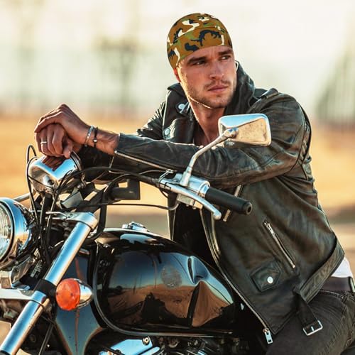 DOCILA 6 Pcs Do Rags Skull Cap for Men Women Helmet Liner Head Wrap Motorcycle Bandana All Seasons Cycling Durags Beanie