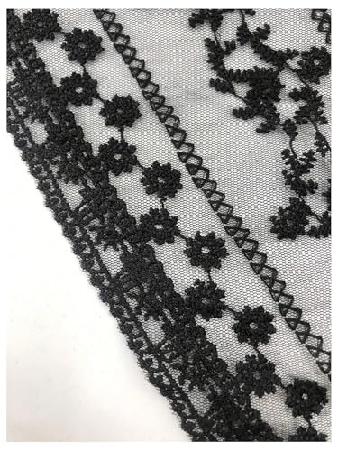 SweatyRocks Women's Floral Embroidery Lace Triangle Hair Scarf Headband Sheer Hair Bandana - color: Black Lace, size: One Size