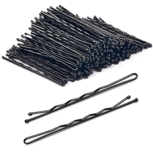 MORGLES 120PCS Jumbo Bobby Hair Pins for Women Girl, Large Black Bobby Pins 2.75Inches with Box - color: Black (2.75inch)