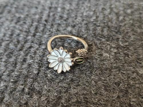 Adjustable Women's Cubic Zirconia Leaf Shaped Ring, 18K Gold-Plated Exquisite Stackable Women's Ring, A Great Gift for Her - color: R