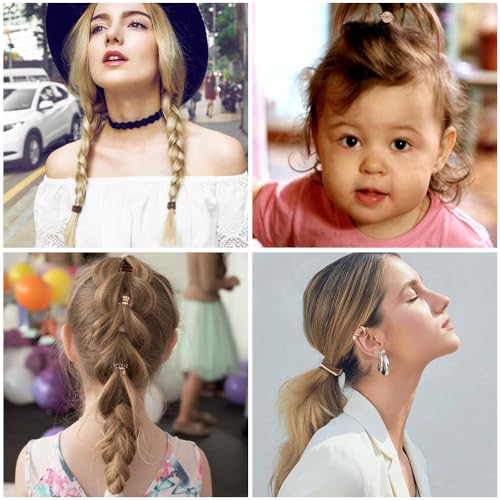 DIYDEC 10PCS Hair Ties Bracelet for Women 5 Styles Soft Braided Boho Hair Bands Elastic No Damage Hair Ties for Girls thick Thin Long Curly Hair Accessories - color: Brown