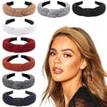 DRESHOW 8 Pack Knotted Headbands for Women Wide Turban Headband Yoga Exercise Ribbing Hair Hoop Hair Bands Accessories - color: 8 Pack Plastic Hair Hoop D