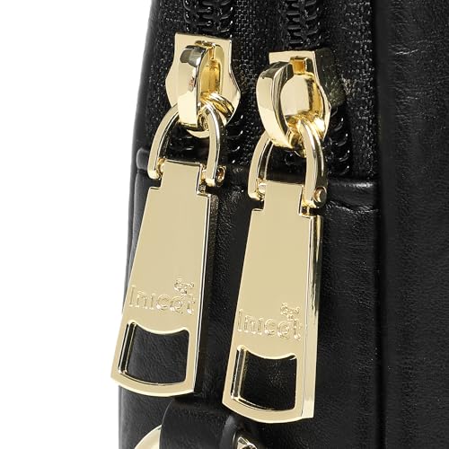 INICAT Women's Small Sling Bag, Lightweight Everyday Vegan Leather Crossbody Purse for Daily Essentials and Travel Light - color: 04-black, size: Small