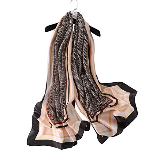Silk Scarf Mulberry Silk Fashion Scarves Long Lightweight Shawl Wrap … - color: W06