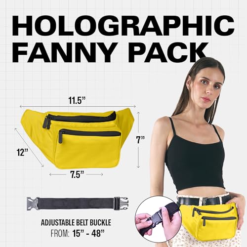 Yellow Fanny Pack Belt Bag I Mens Fanny Packs for Women Fashionable - Crossbody Bag Bum bag Waist Bag Waist Pack - Hands Free for Hiking, Running, Travel, Waterproof and more - color: Yellow