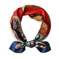 STARWHISPER 100% Pure Mulberry Silk Square Scarf-27''x27 Lightweight Hair Scarves Headscarf Night Sleeping with Gift Packed - color: Colorful Garden