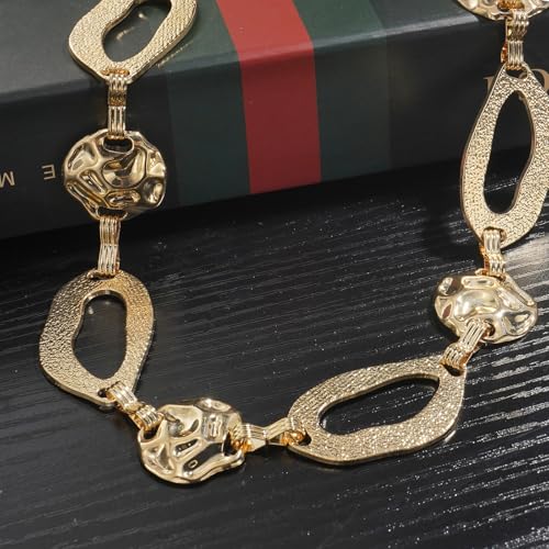 Suyi Chain Belt for Women Chunky Waist Chain for Ladies Dresses - size: Length 41"(25"+extended chain 16"), style: Gold 1