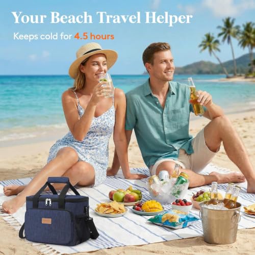 Lifewit Medium Lunch Bag, Insulated Lunch Box, Soft Cooler Cooling Tote for Adult Men Women, Dark Blue 12-Can (9L) - color: Dark Blue, size: Medium(9L)