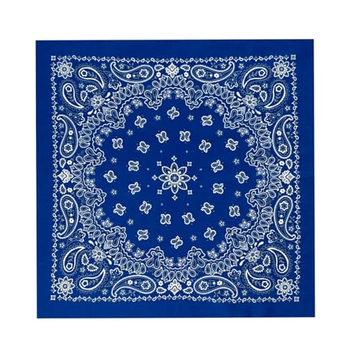 Classic Paisley Bandanas - 3 Pack Gift Set, 100% Cotton, 22x22 Inches - color: Black Blue Tan