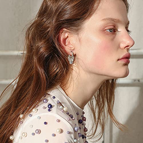 Huggie Earrings for Women 14K Gold Plated Earrings Dainty Statement Sterling Silver Cute Dangle Earring Hypoallergenic Huggie Hoop Earrings for Wome Trendy Prom Party Jewelry Gift - color: 3-silver
