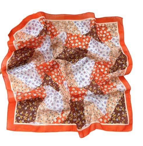 Cotton Like Bandana in Bulk, Head Scarf, Headband, Head wrap, Hair Neck Scarf for Women 22 x 22 inch - color: Bib03 Patchy Flower 3pcs